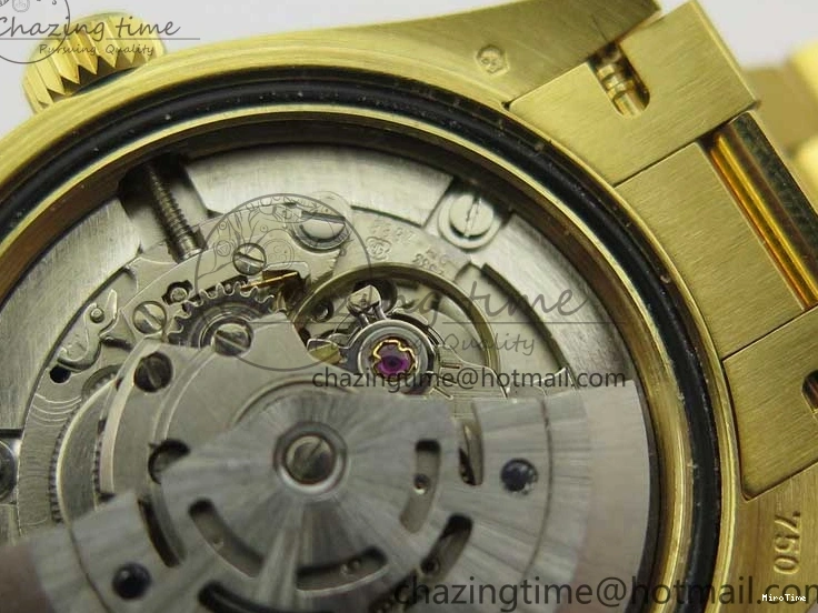 MiroTime 0305 Versatile Daydate 278288 31mm YG EWF Best Edition Green Malachite Dial Crystal Markers on YG President Bracelet ETA 2606